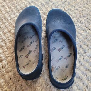 Birki's Birkenstock Blue Waterproof Clogs Mules Vintage Made In Germany Sz 7